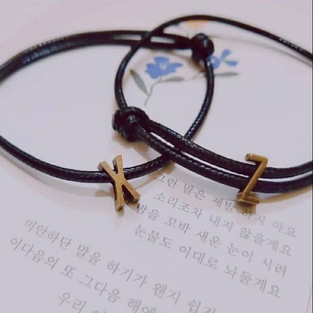 Gelang Couple Inisial Slide Murah Anti Air Gelang Gelang Couple Inisial Slide Murah Anti Air Gelang