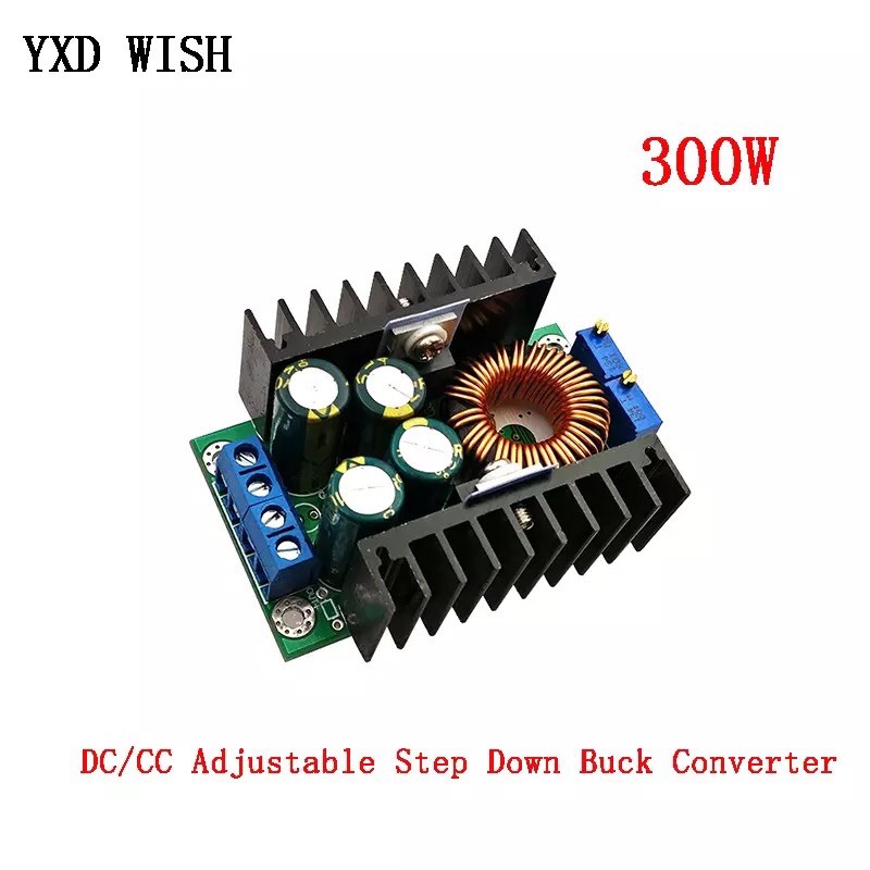 Down Buck Converter 5-40 V Ke 1.2-35 V 300 W Max 9A XL4016 DC-DC  Adjustable Modul Power Supply LED