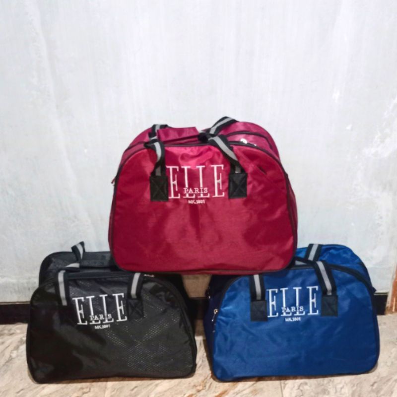 Travel Bag Elle Resleting Besar Tas Pakaian Totebag Tas Baju jinjing Tenteng wanita