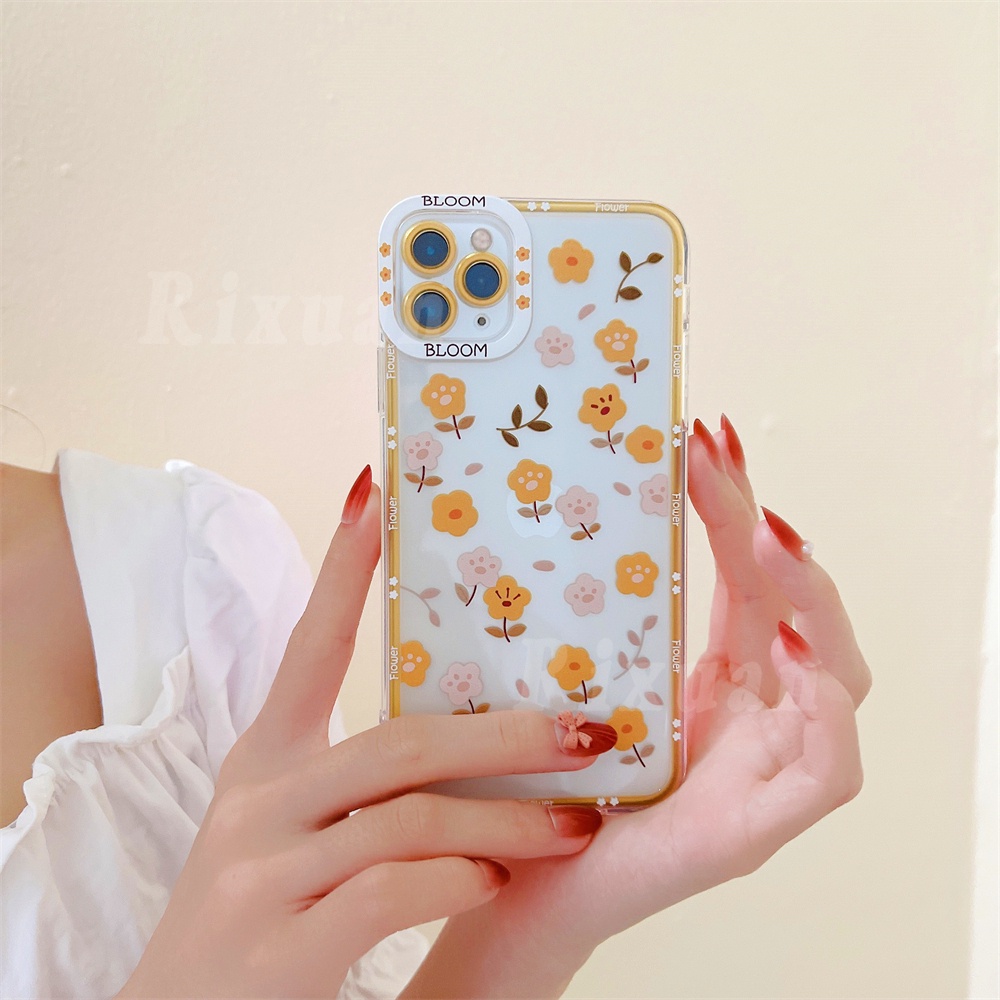 Soft Case TPU Motif Bunga Untuk Samsung A13 A03 A02S A12 A02 A22 A32 A12 M52 A52 A72 A10S A51 A71 A50 Note 20 S20 S21