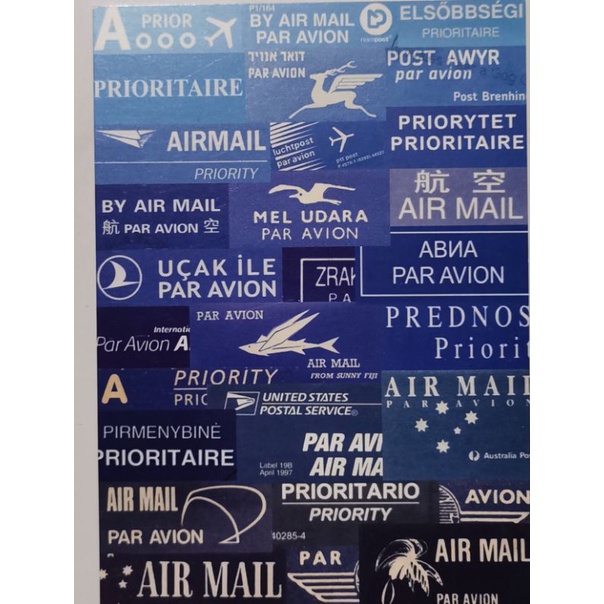 

kartu pos airmail/ airmail postcard