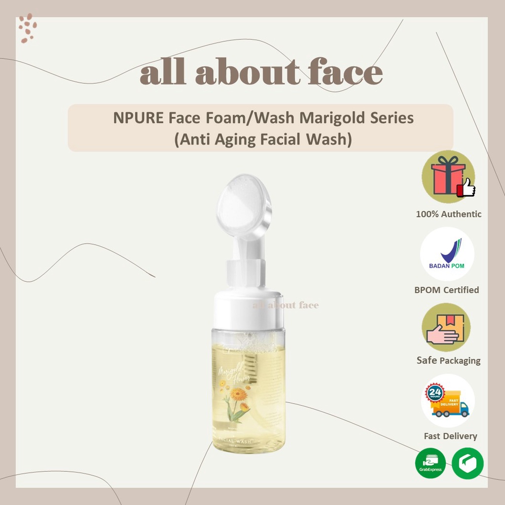 NPURE Face Foam/Wash Marigold Series (Anti Aging Facial Wash) ORIGINAL