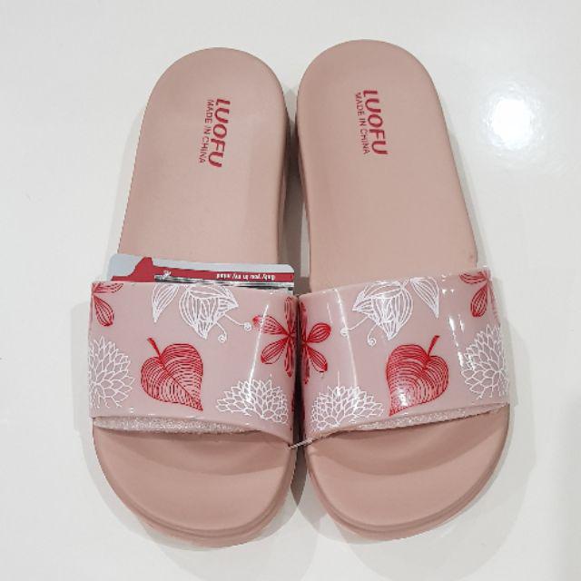 luofu E7159-L4 sandal selop wanita empuk ringan-Mawar