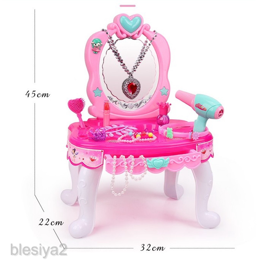 Blesiya2 Kids Play Pretend Play Girls Vanity Table Beauty Play Set Fashion Makeup Shopee Indonesia