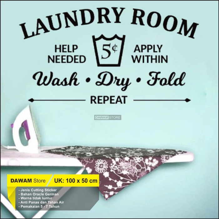 Cutting Wall Sticker Laundry Stiker Dinding Dapur Laundry Room Wall Decor Dapur Sticker Besar