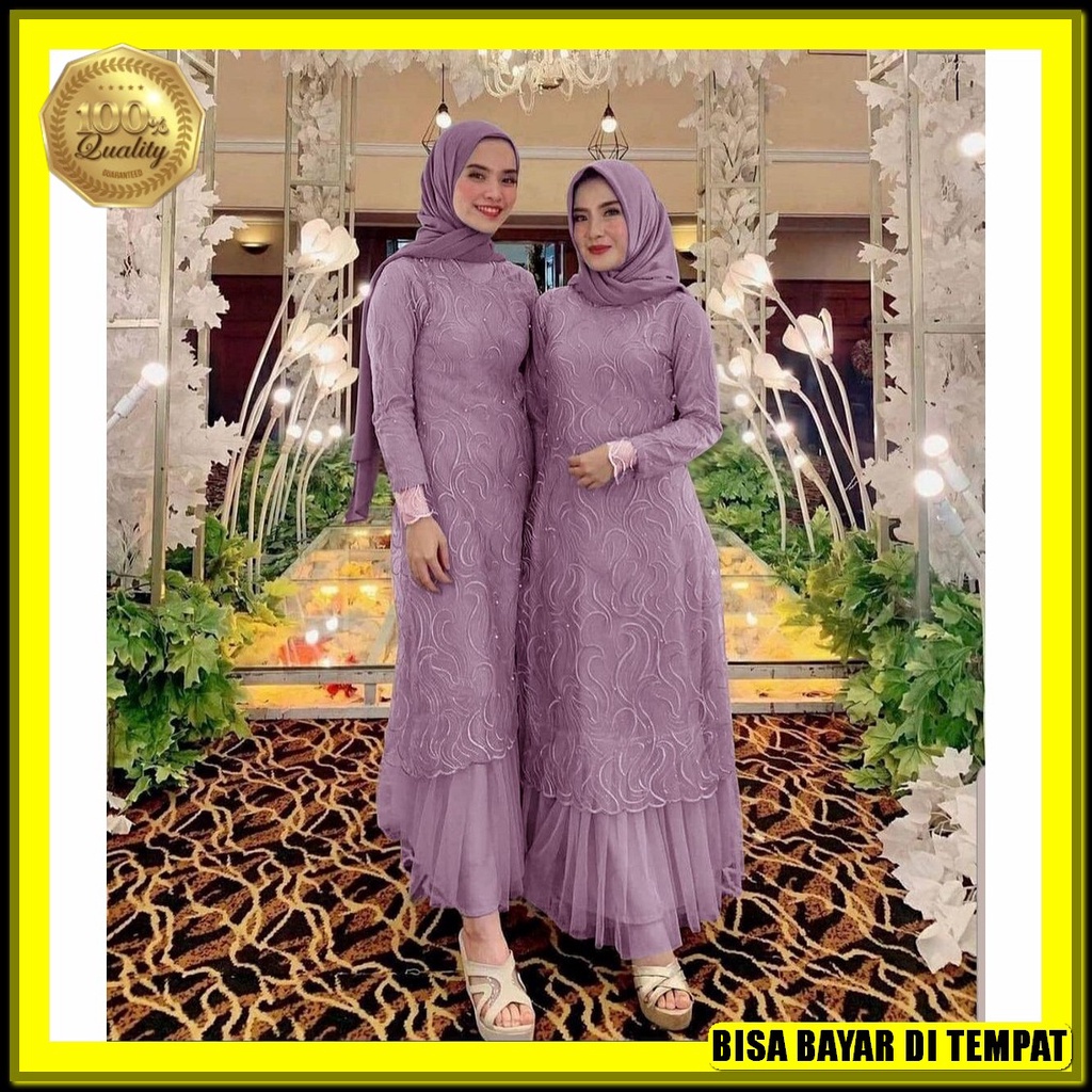 Produk Terbaru Gamis Maira Two Tone By Aden // Gamis Cantik Elega Su720 Terlaris Baju Atasan Pak Ald