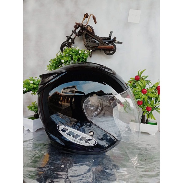 HELM INK CENTRO SNI WARNA LENGKAP fre kardus-Hitam metallic