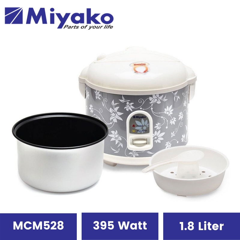 Rice Cooker Miyako MCM528 | Penghangat Penanak Nasi Magic Com Kom MCM 528 Resmi Magicom Magickom Mejikom