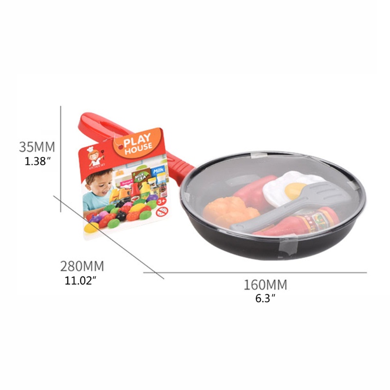 Mary Wajan Penggorengan Dapur for Play Cook Ware Toy 8Pcs Aktivitas Anak Lucu Interaktif T