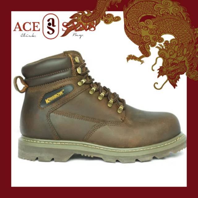 Sepatu Safety Shoes Vulcan 6 IN 42-8 BRN Krisbow 10059586 | Sepatu Safety | Safety Shoes | Original