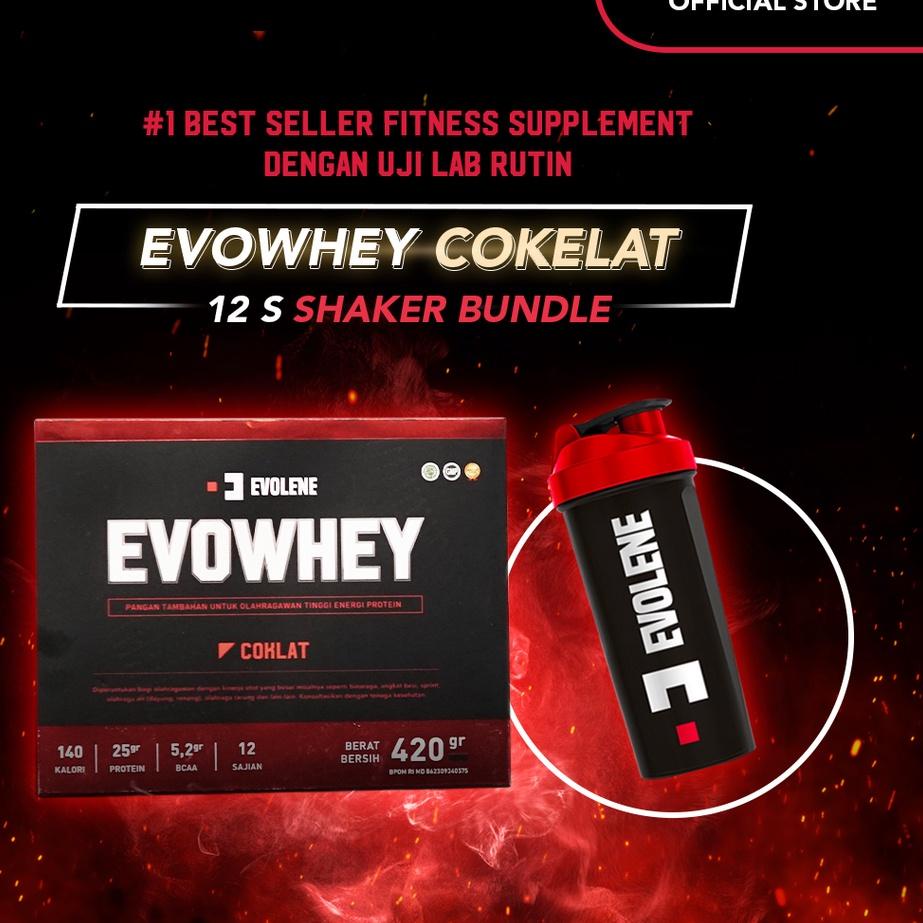 

Diskon✔️Evolene Whey Protein Coklat 456gr/12 Sachet + Shaker Merah - Suplemen fitness pembentuk Otot - Defisit kalori - Susu Protein - Suplemen Fitness - Minuman Protein - Suplemen Workout|RA5