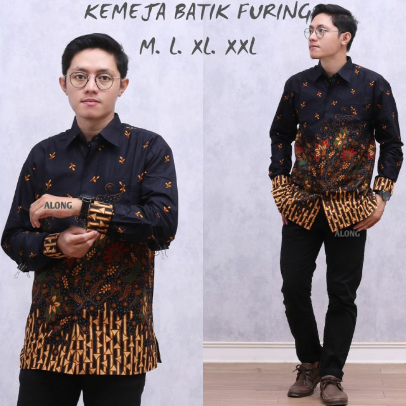 KEMEJA BATIK FURING PRIA EXCLUSIVE UJ / KEMEJA PRIA MODERN SOGO GENES