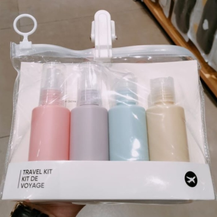 Miniso Travel Kit Travel Bottle Set Wadah Isi Ulang
