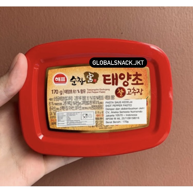 

SAJO TAEYANGCHO Gochujang - Hot Pepper Paste / Sambal Pasta Korea / Pasta Cabai Korea 170gr