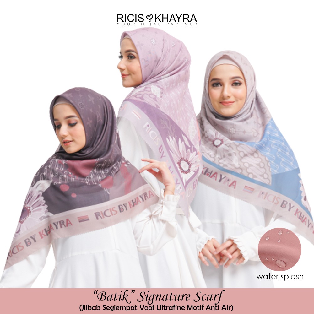 Ricis by Khayra BATIK Scarf - Hijab Anti Air Terviral -  Ultrafine WaterResist Voal Signature