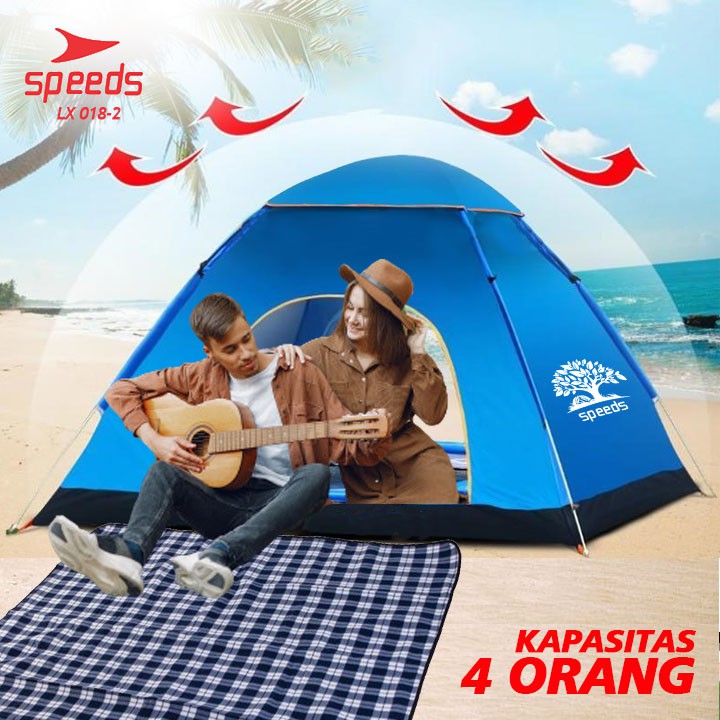 tenda camping speeds 200x200x130cm 2 pintu buka otomatis tenda lipat portable 018 2
