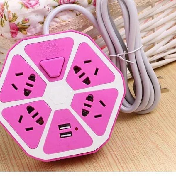 SL04- Stop Kontak USB Socket Listrik Hexagonal -Stop Kontak USB