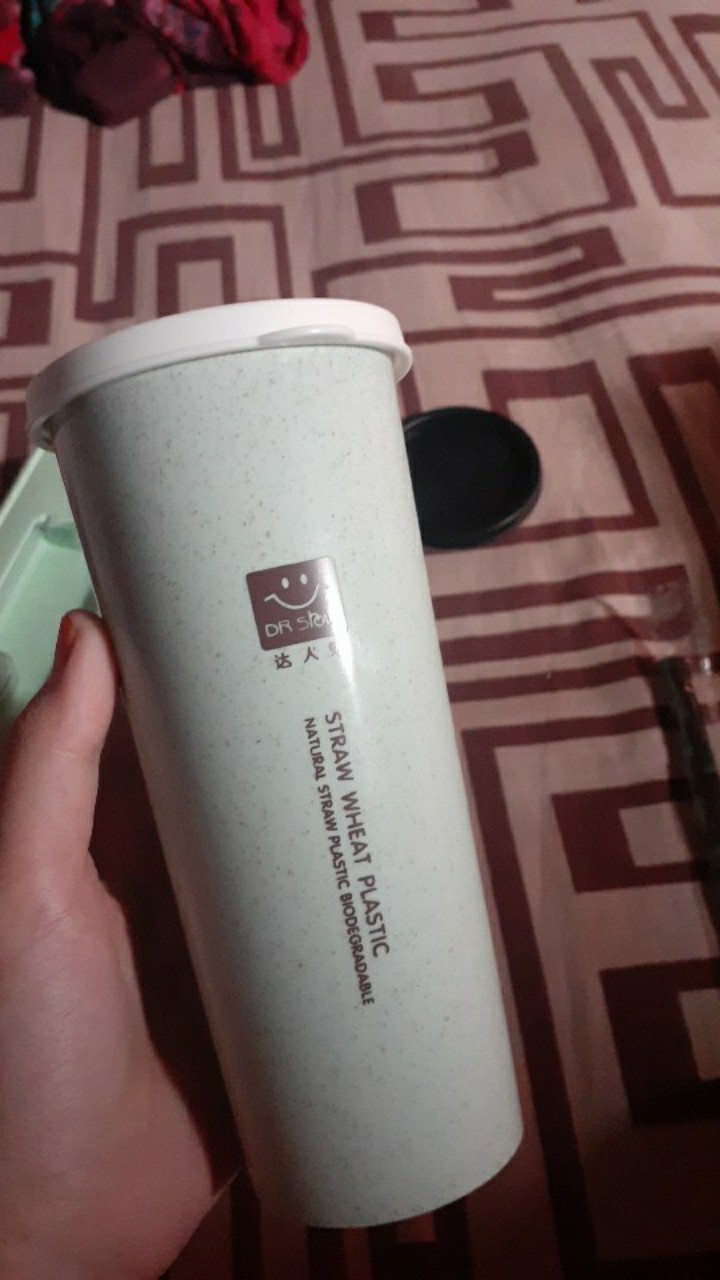 Cangkir Beserta Sedotan Jerami Gelas Tangan Botol Minum 2tutupan Pipet Sedotan 401-500