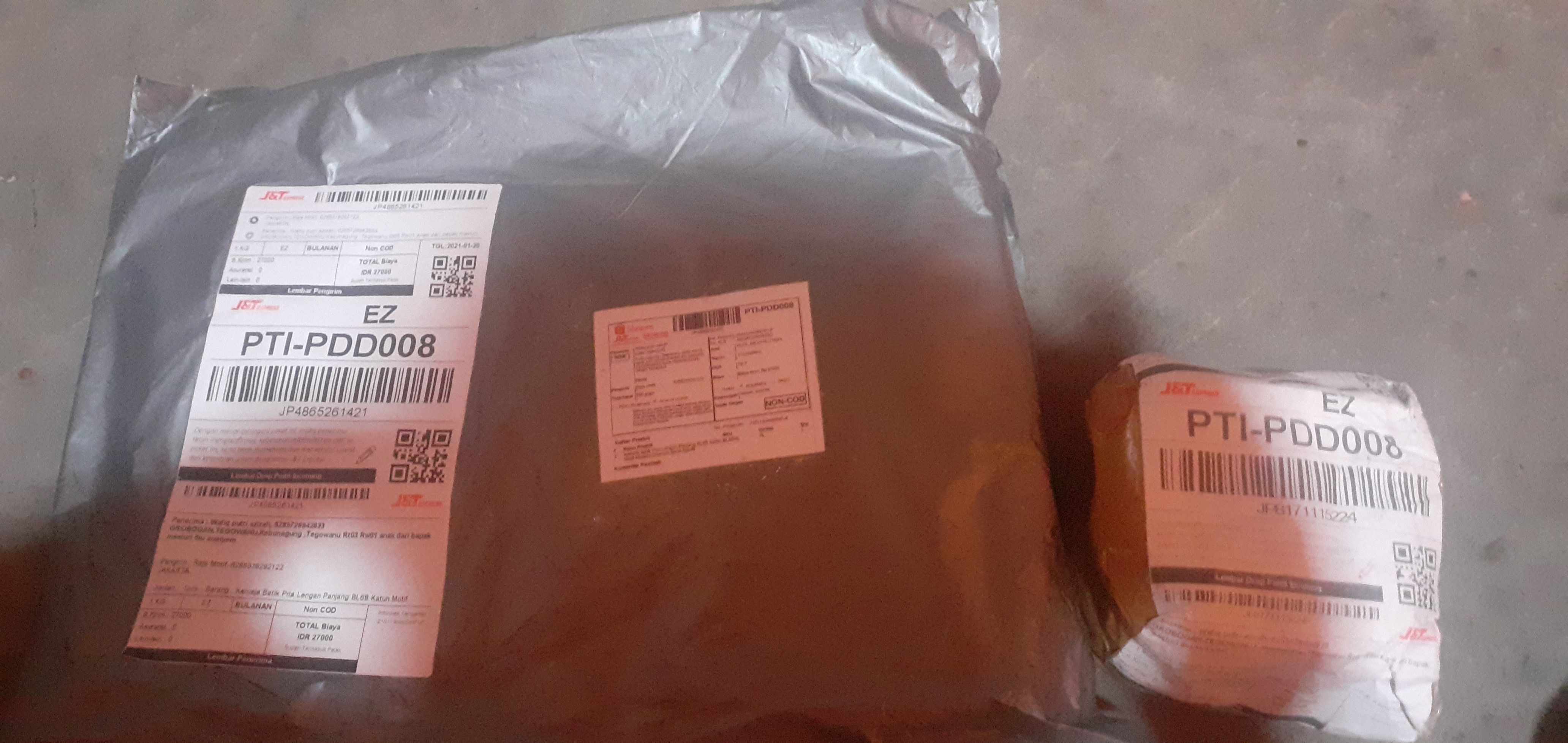 Kemeja Batik Pria Lengan Panjang Bl68 Katun Motif Modern Dixmont Semi Slimfit