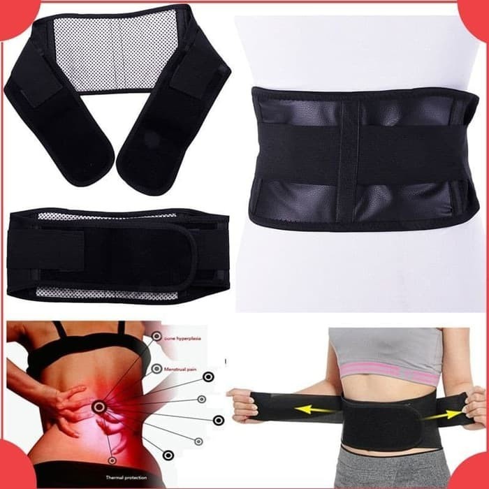 Tourmaline Magnetik Terapi Lumbar Waist Terapi Pinggang Back Pain - M