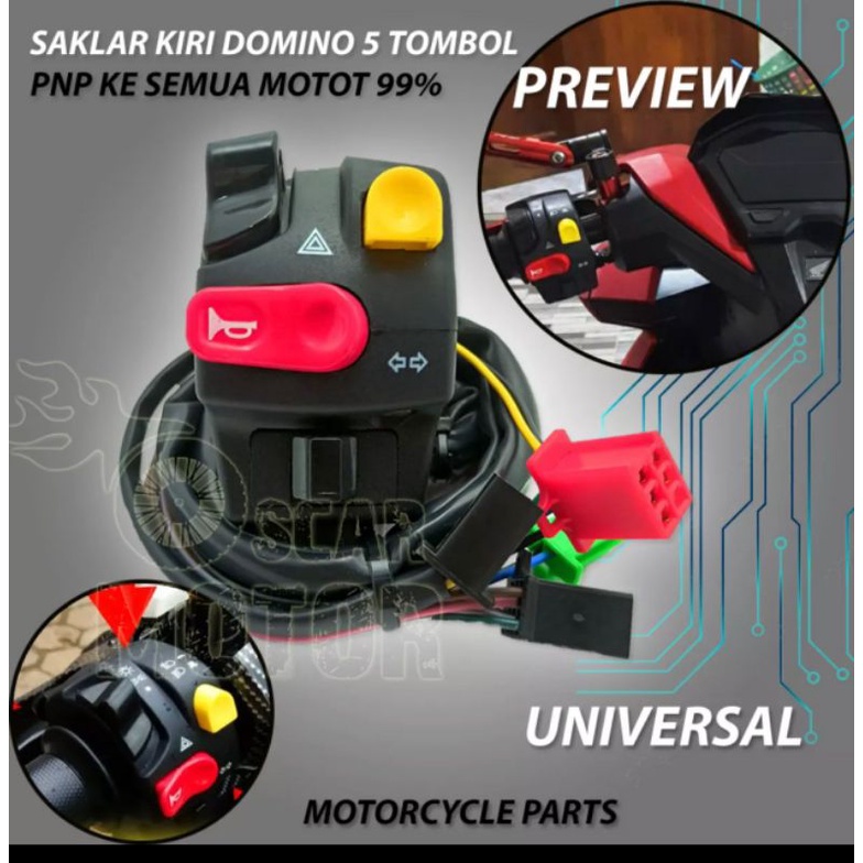 PROMO Saklar Kiri Domino Saklar Kiri Universal Model KTC Nmax pcx 150 Adv Aerox vixion Cb 150 r Dll