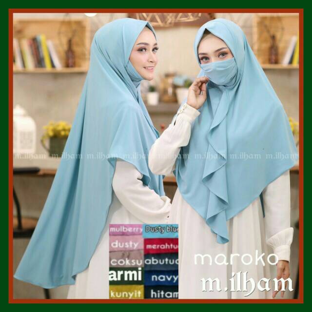 JILBAB MASKER MAROKO VARIASI DASI GOOD JERSEY ORIGINAL M ILHAM