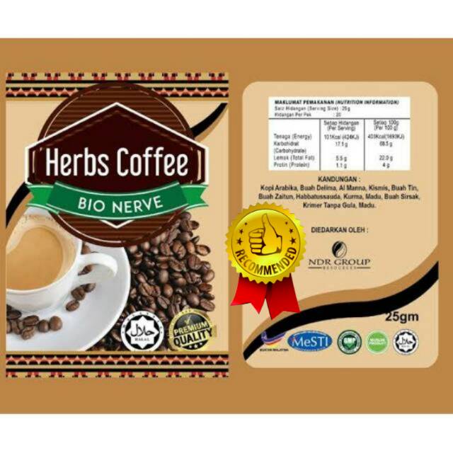 Bio Nervee Herbs Coffe | Kopi Herbal Malaysia 100% Original