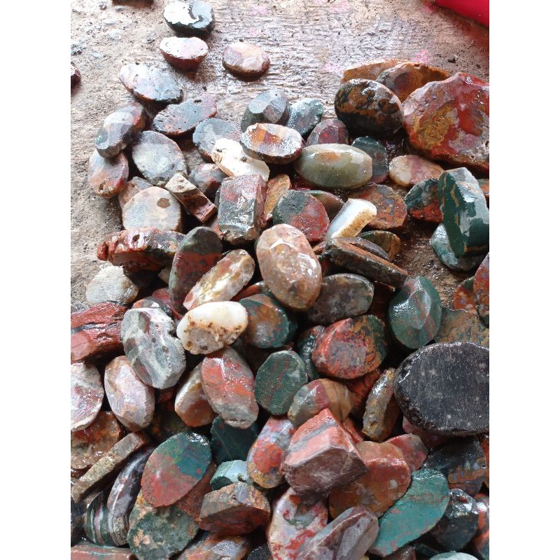 bahan/rough pola kasar cincin akik klawing pancawarna ogosui nogosui super