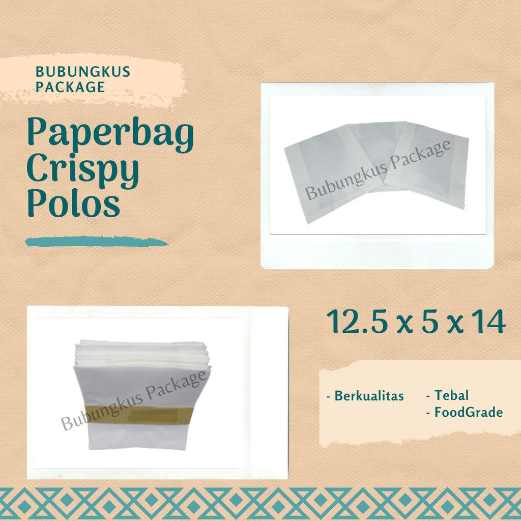 

Kantong Crispy Polos / Paperbag Polos isi 100pcs