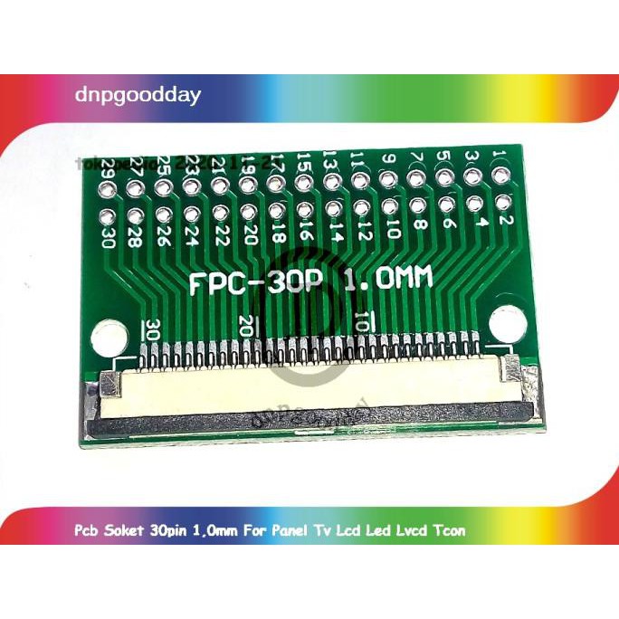 Pcb Soket 30Pin 1,0Mm For Panel Tv Lcd Led Lvcd Tcon Dnpgood11 Segera Beli