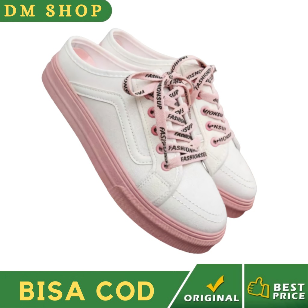 Sepatu Putih Sneaker Olahraga Sport Kerja Sekolah Karet Wanita Fashion Perempuan Remaja Kekinian