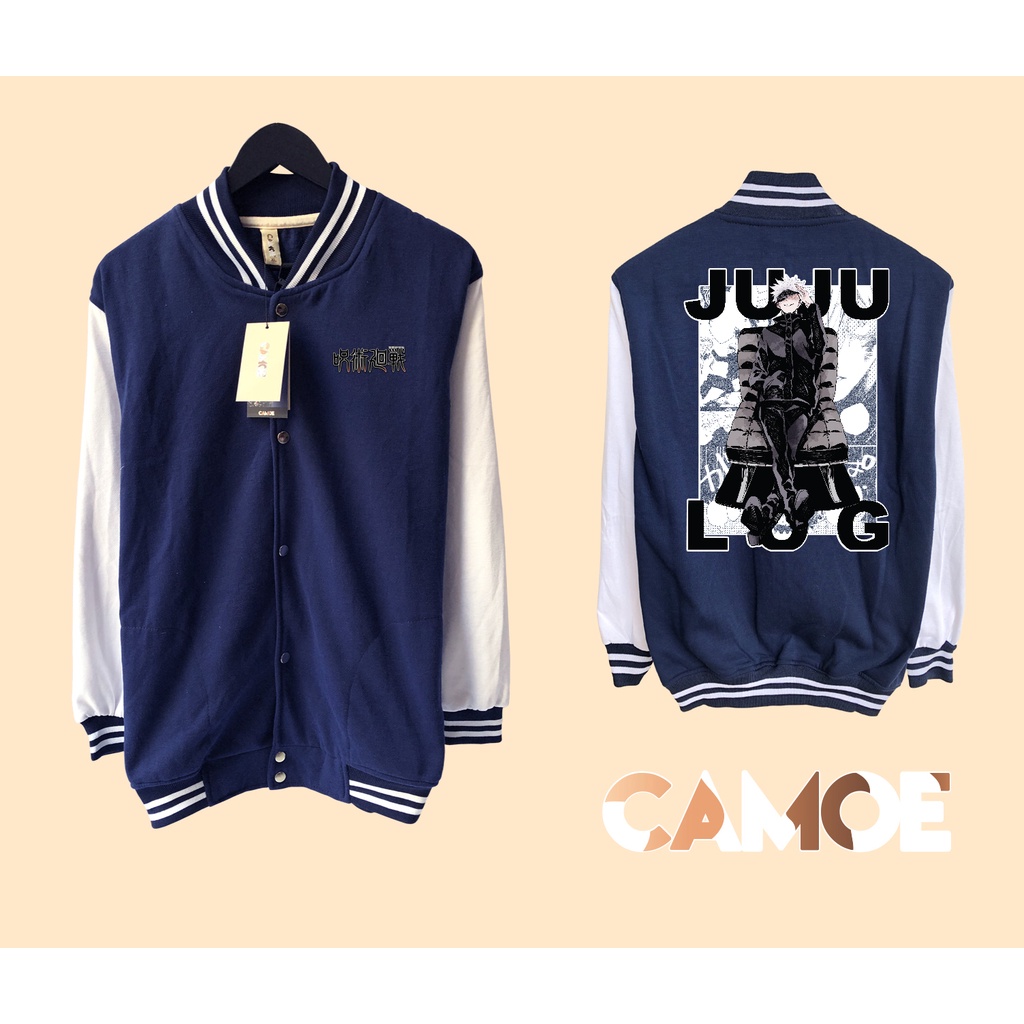 Jaket Baseball Varsity Anime Jujutsu kaisen Satoru Gojo