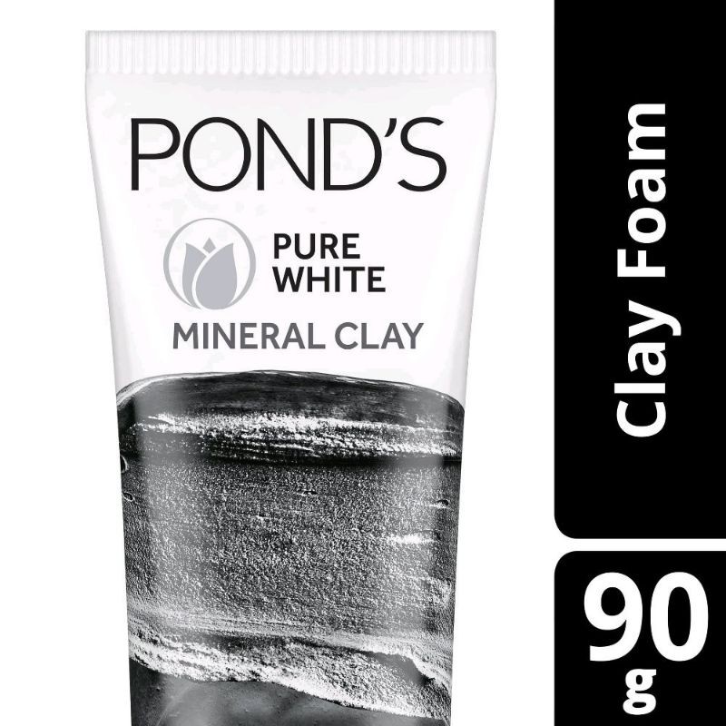 Ponds Pure White Minera l Clay Face Cleanser Scrub Pembersih Wajah [90 gr]