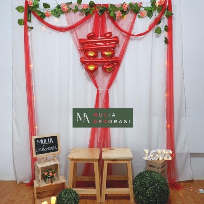 Jual Paket Dekorasi Diy Backdrop Acara Photobooth Keluarga Sangjit