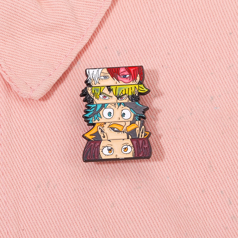 Bros Pin Enamel Desain Kartun Anime My Hero Academia Bahan Metal Untuk Aksesoris Kerah