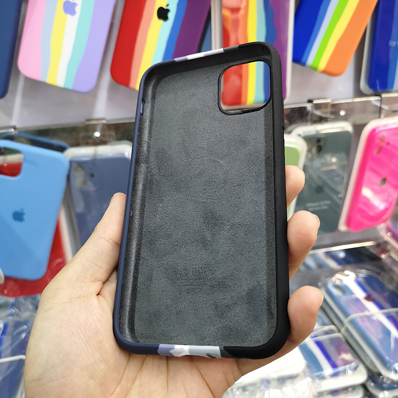 Soft Case Silikon Hitam Pelangi Hijau Cover Iphone 12 12pro 12promax 12mini 11 Pro Max X Xr Xs Max 7 6 8 Plus