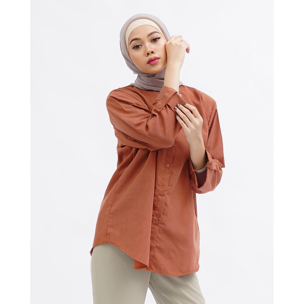 Kemeja Linen Oversized Premium