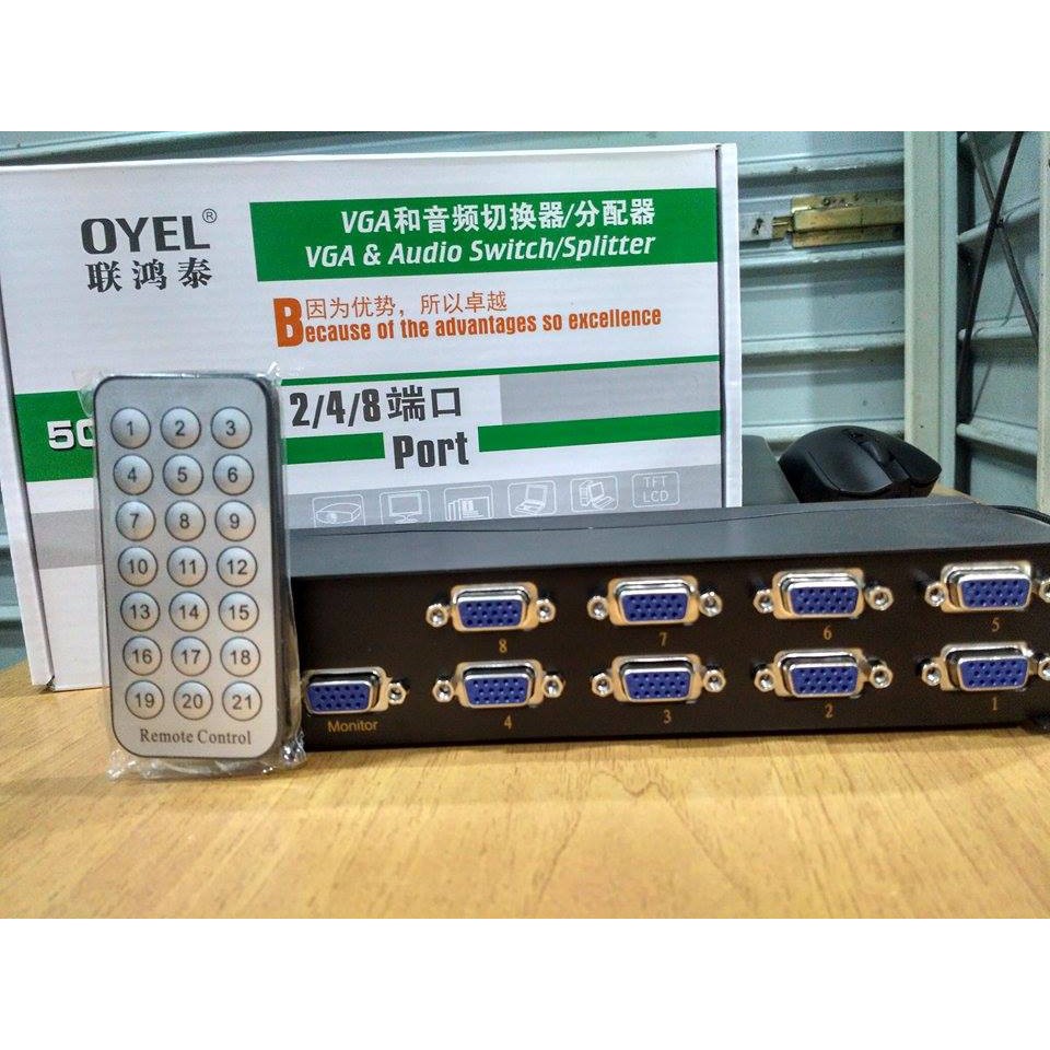 VGA Switcher 8 Port + Remote / VGA Switch 8 Port dengan Remote