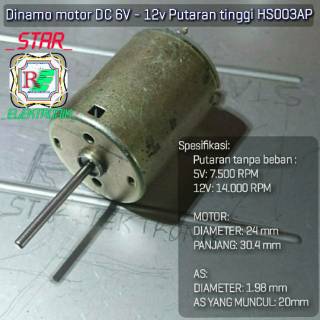 Dinamo motor DC 3v / 5V / 12V dinamo DC / Bulat | Shopee