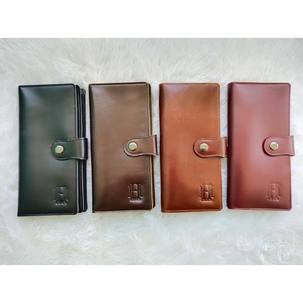 Dompet Panjang Lipat Kulit Asli Pria Wanita - Leather Wallet Logma