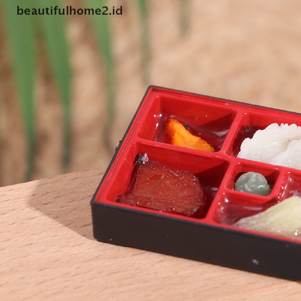 (beautifulhome2.id) Mainan Miniatur Kotak Makan fast food Gaya Jepang Untuk Aksesoris Rumah Boneka 1: 12