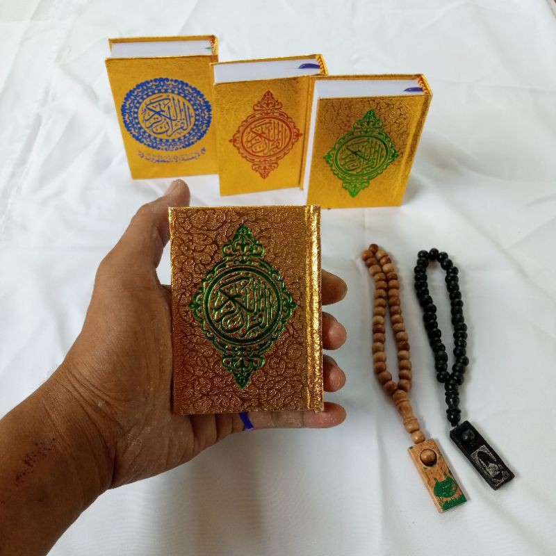 AL QUR'AN SAKU WARNA GOLD / SILVER AL QUR'AN MINI free tasbih