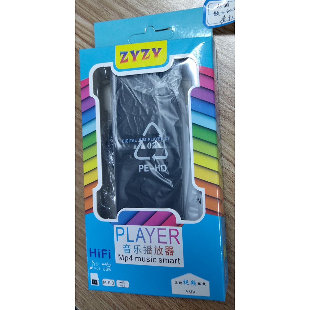 ZYZY MP4 Player Mini Mp3 Portable Music Player TF Card Slot - T1 - Black