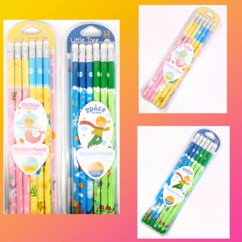 

Pensil HB Little Tree Ocean Princess Space Prince Pencil Isi 12