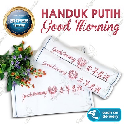 Handuk Good Morning Handuk Wajah/Handuk Olahraga/Handuk Salon dan Perlengkapan Haji dan Umroh-Vegasus Store (COD)