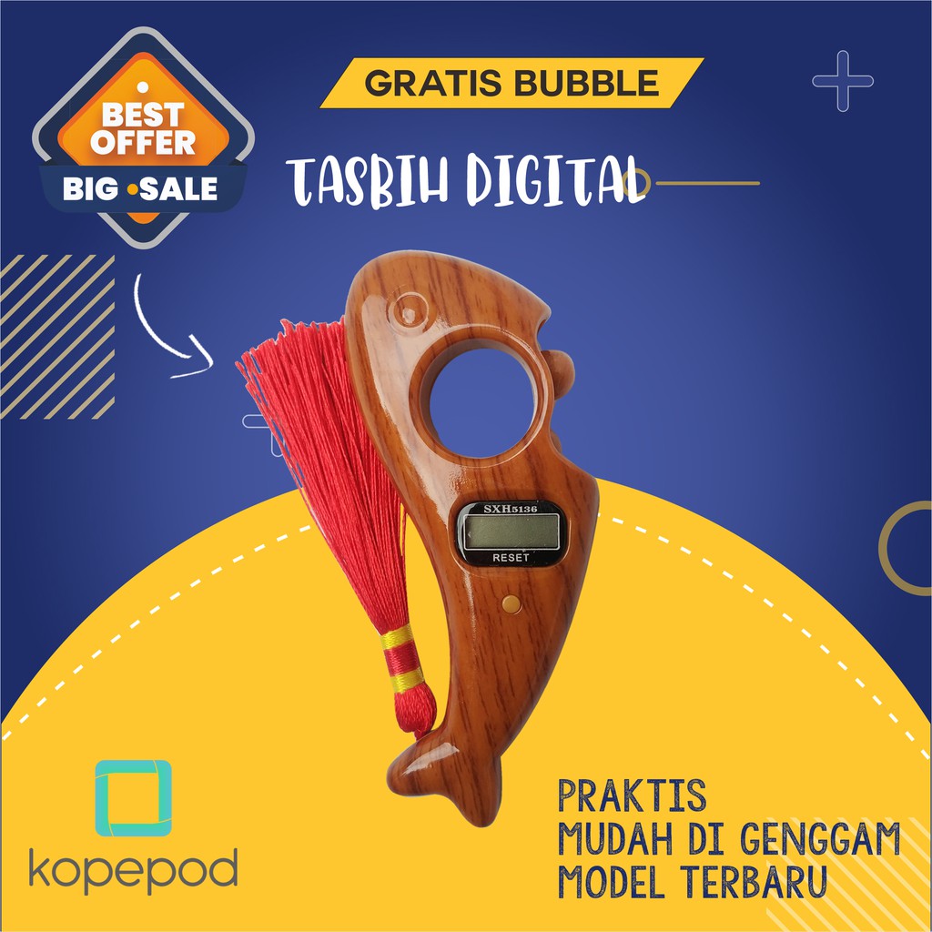 READYSTOCK TASBIH DIGITAL ALAT DZIKIR DIGITAL TANPA SUARA DILENGKAPI LED