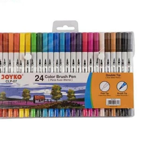 

Silahkan Belanja--Joyko Color Brush Pen double tip Set (24-warna) CLP-07