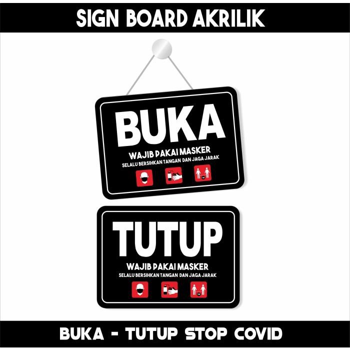 

Nov | Papan Cegah Covid 19 Open Closed Buka Tutup Sign Board Akrilik