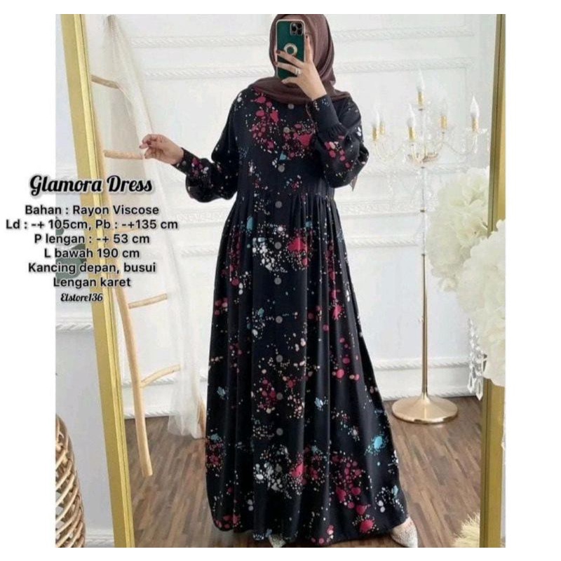 ANNAJA GAMIS ALOORA DELIA DRESS Gamis RAYON diamond PREMIUM