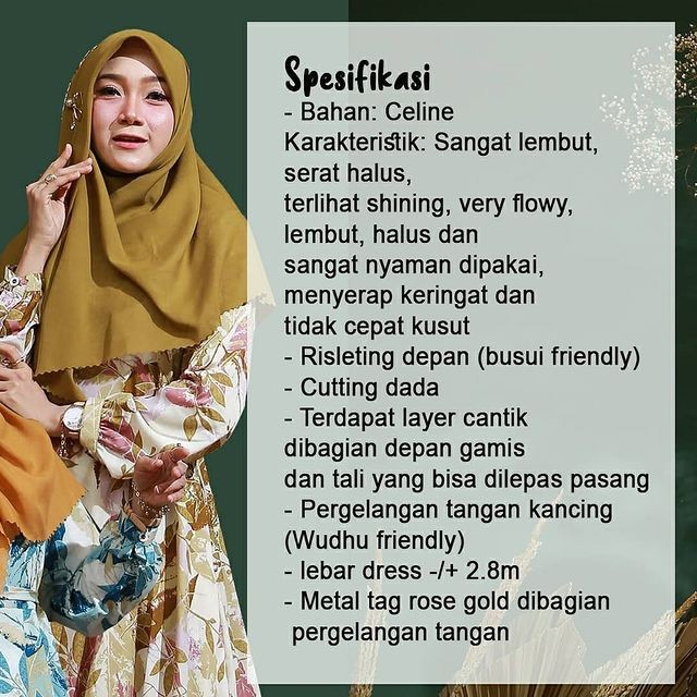 Model Baju Gamis Brokat Lengan Lebar Untuk Lebaran